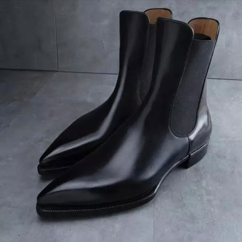 Men Formal Wear Brands - Männer Mode Chelsea Stiefel Schwarz One