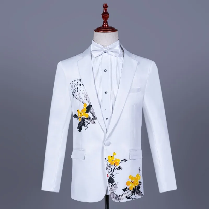 Asian Men Formal Wear - Weiße chinesische formelle Kleidung für Herren