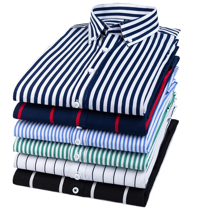 Men Formal Wear Brands - Brandneues gestreiftes Herrenhemd mit langen Ärmeln