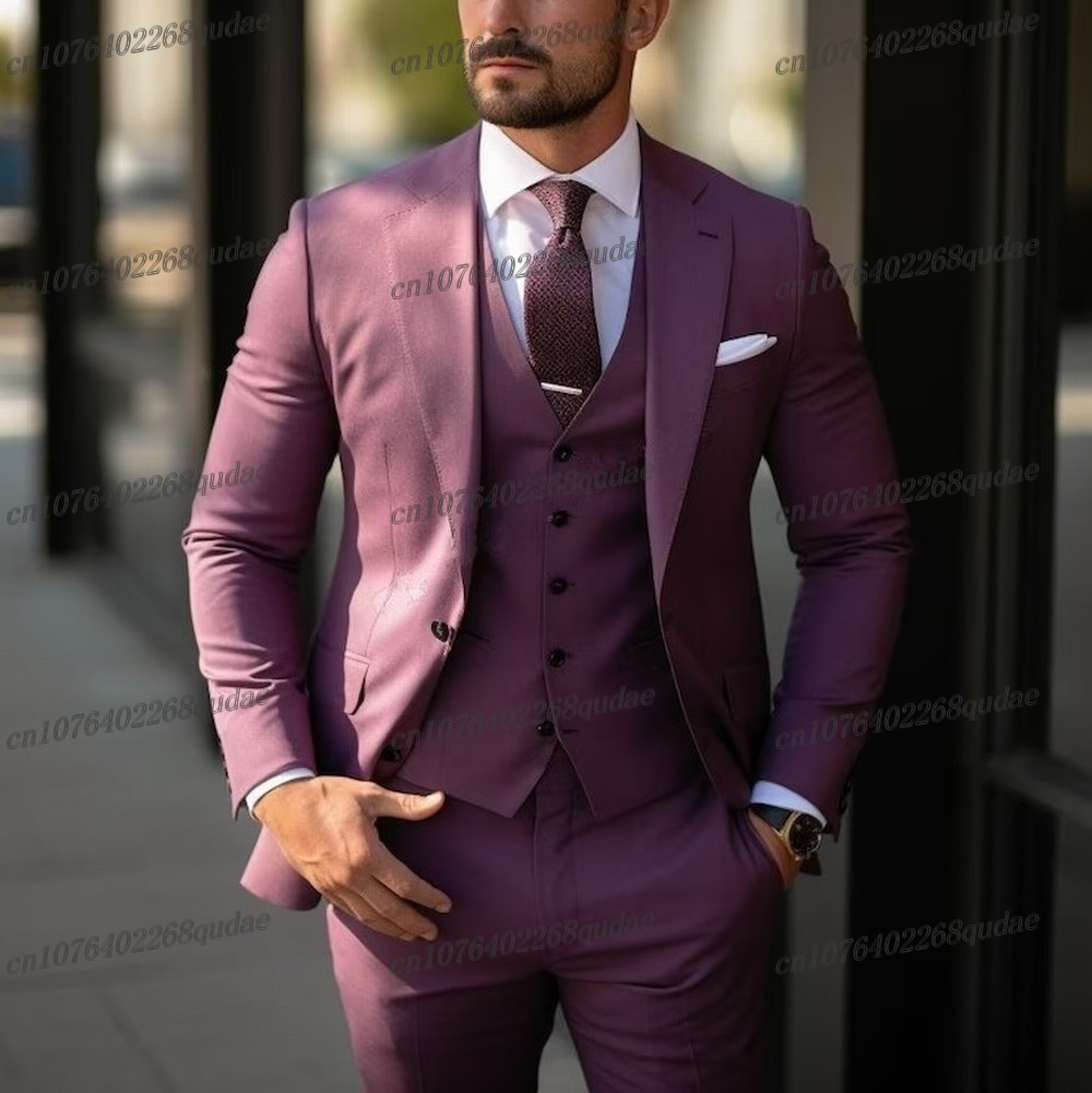 Men Formal Wear Purple - Lila Formeller Herrenanzug für Hochzeiten und