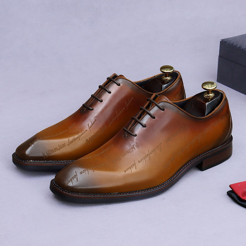 Men'S Formal Party Wear Shoes - Herren-Oxford-Schuhe aus echtem Leder, neue formelle