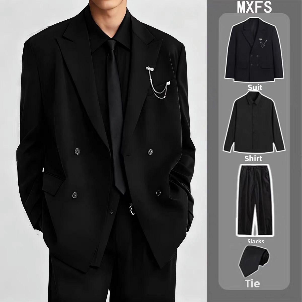 Men'S Formal Wear For Engagement - Lässiger Zweireiher Hochzeits- und Verlobungsanzug für