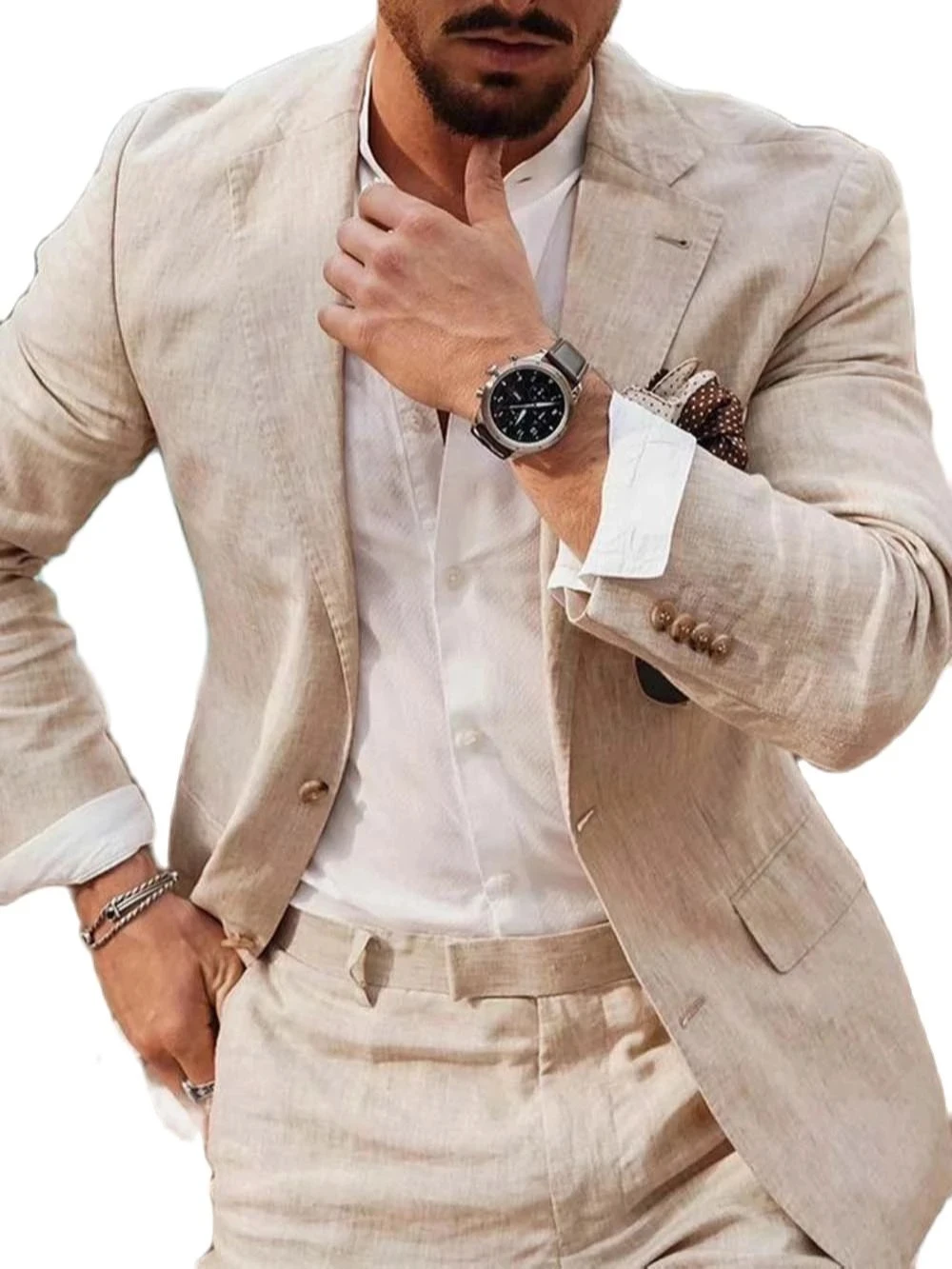 Sommer Strand Business Leinen  – Men Linen Formal Wear Bewertung und Preis