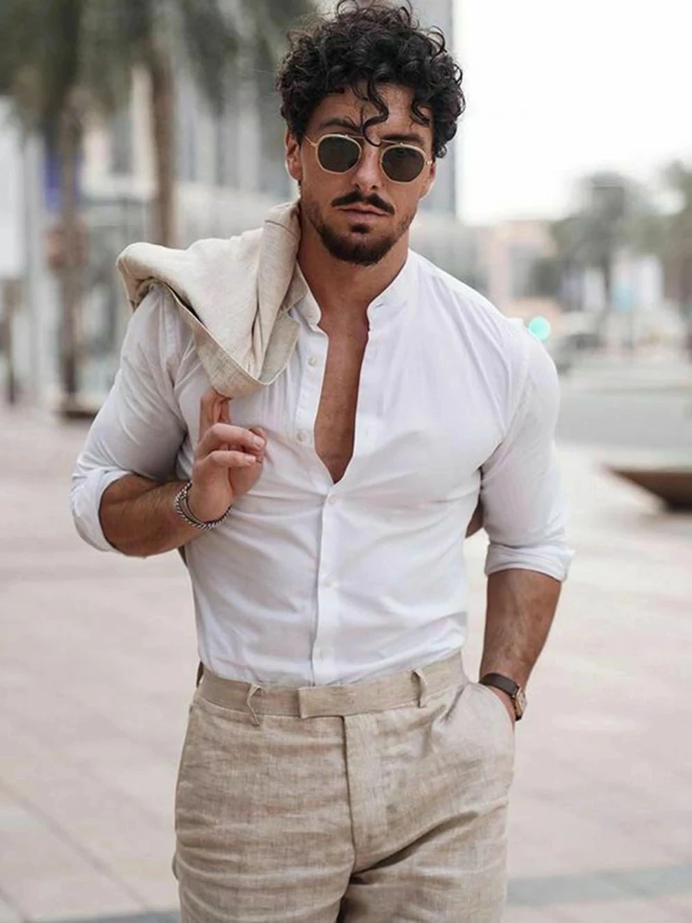 Sommer Strand Business Leinen  – Men Linen Formal Wear Bewertung und Preis