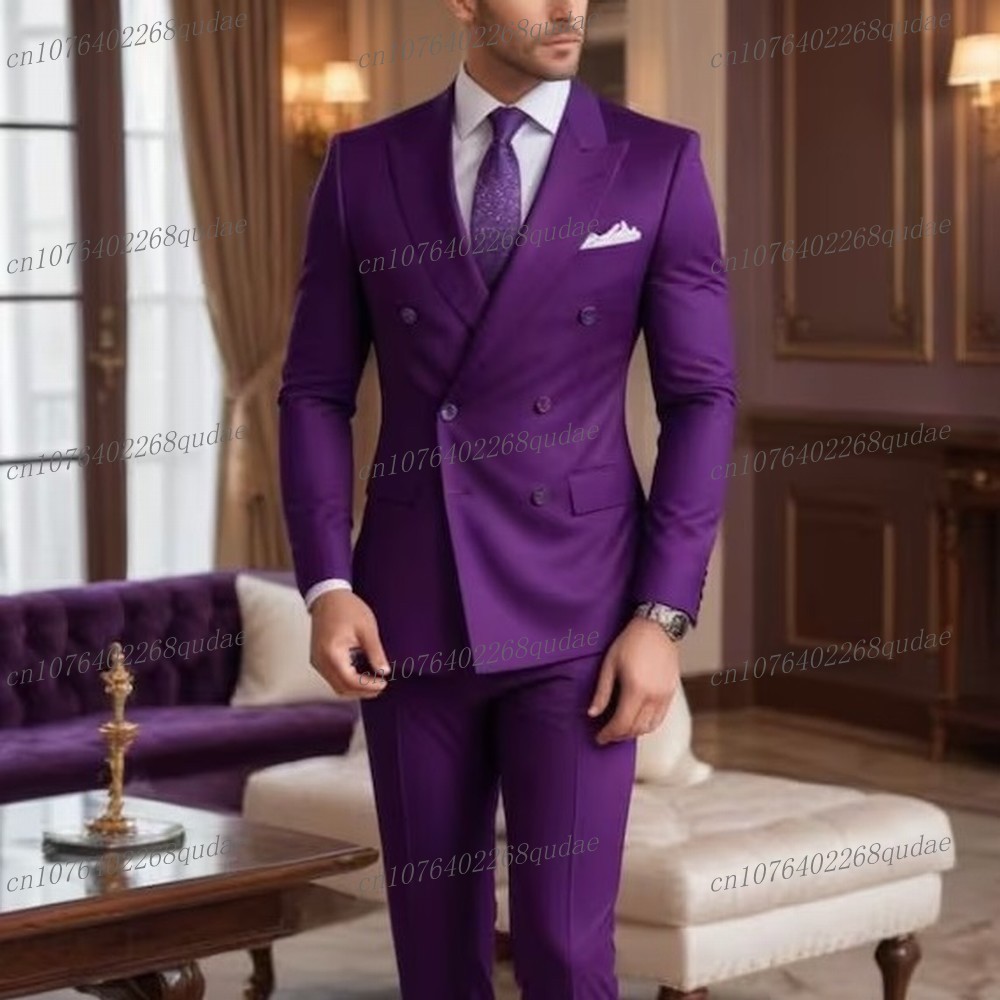 Neuer Herrenanzug in Lila für  – Men Formal Wear Purple Bewertung und Preis