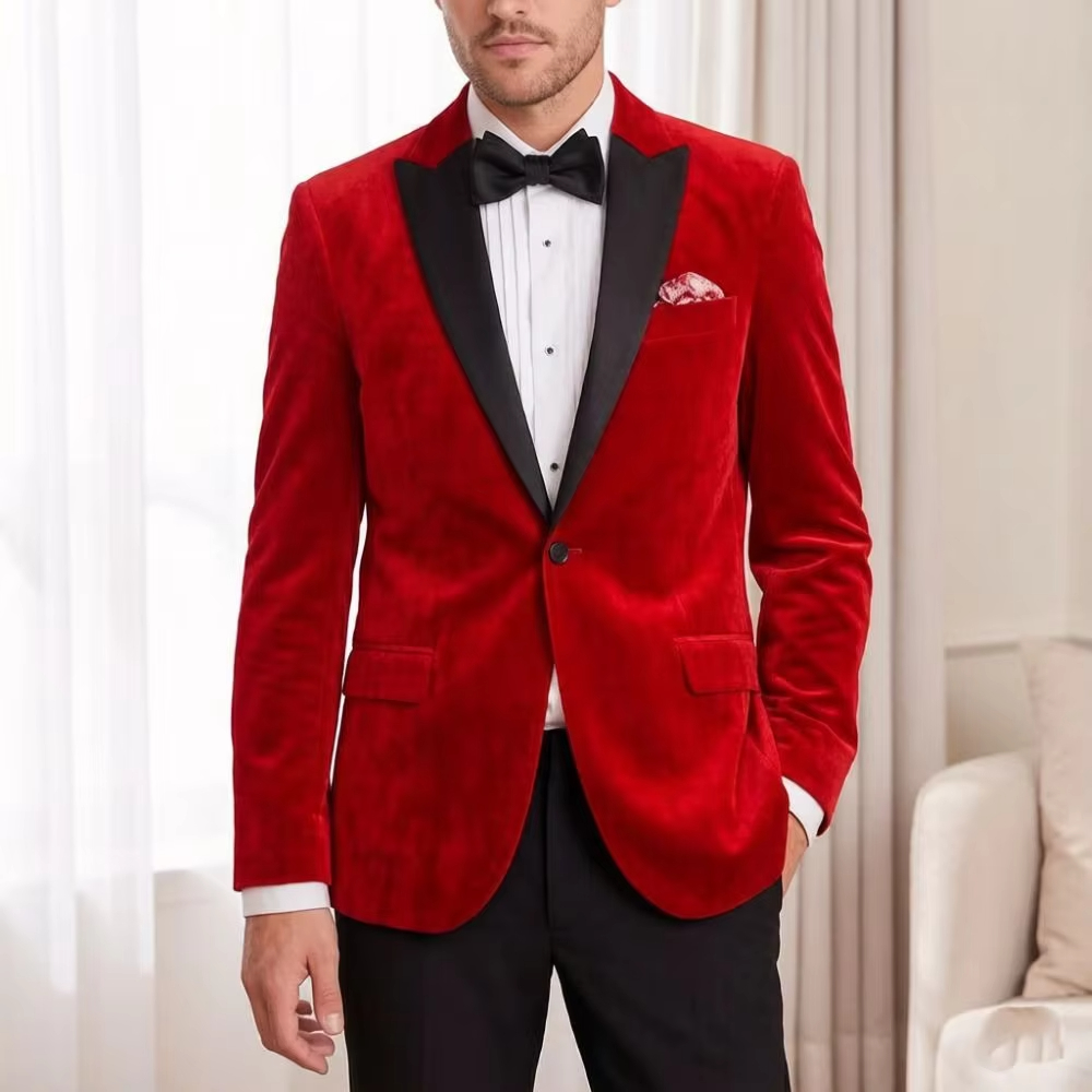 Samt-Anzüge für Herren Slim Fi – Men'S Formal Wear For Reception Bewertung und Preis