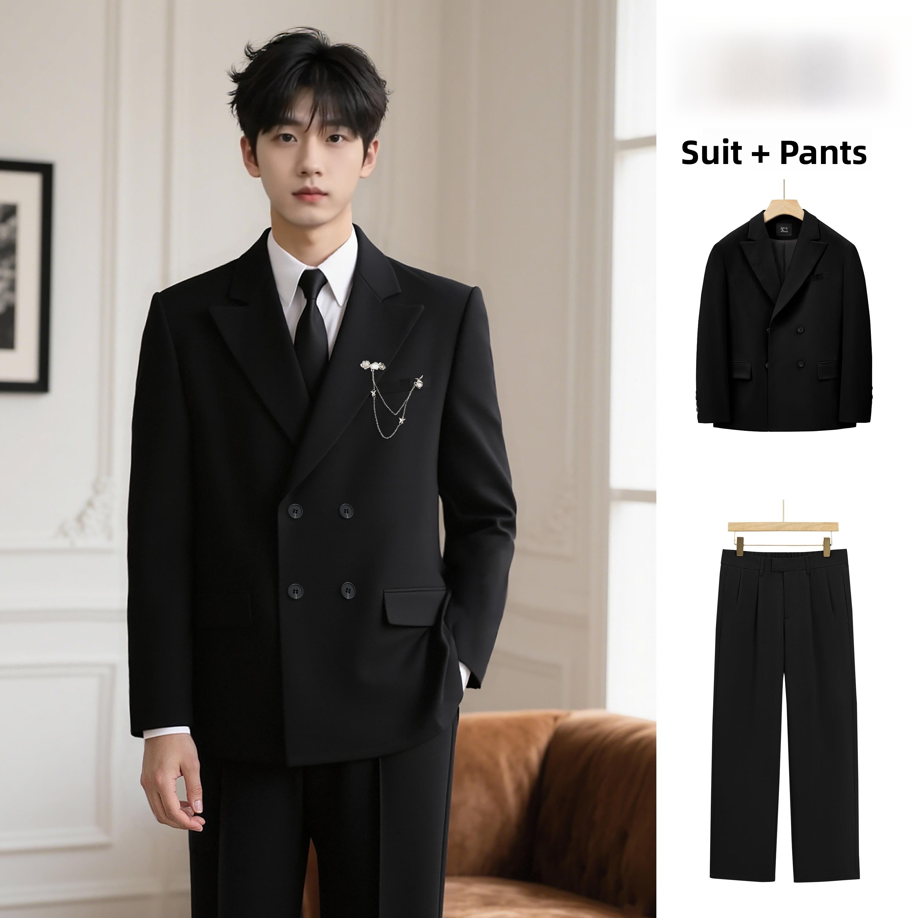 Elegantes zweireihiges Anzug-S – Men'S Formal Wear For Engagement Bewertung und Preis