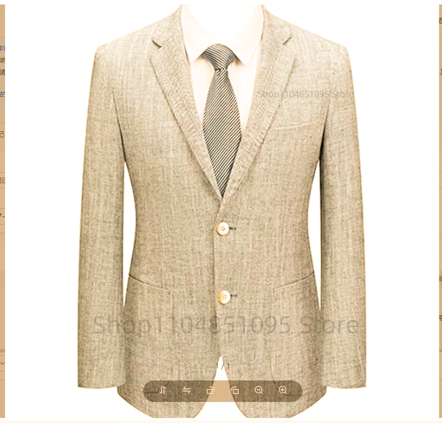 Herren Slim Fit Leinen-Anzugbl – Men Linen Formal Wear Bewertung und Preis
