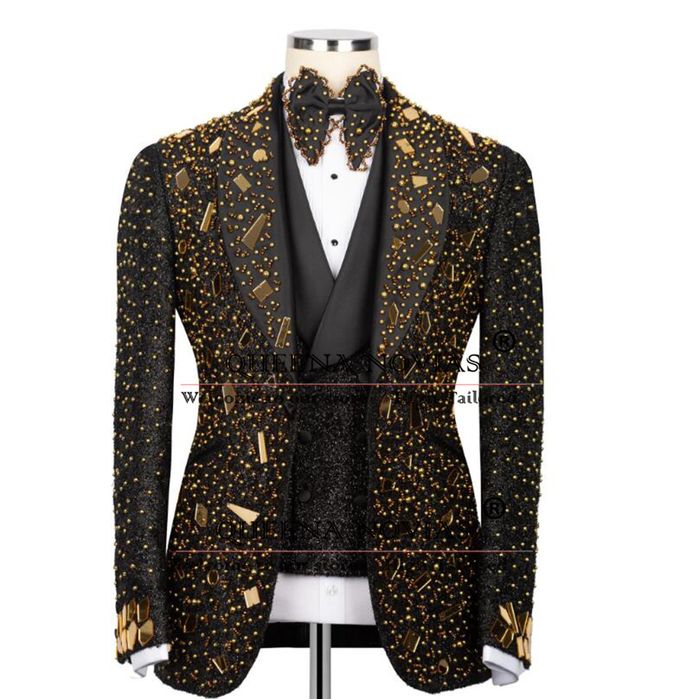 Glitzernder Kristall-Perlenanz – Men'S Formal Wear For Reception Bewertung und Preis