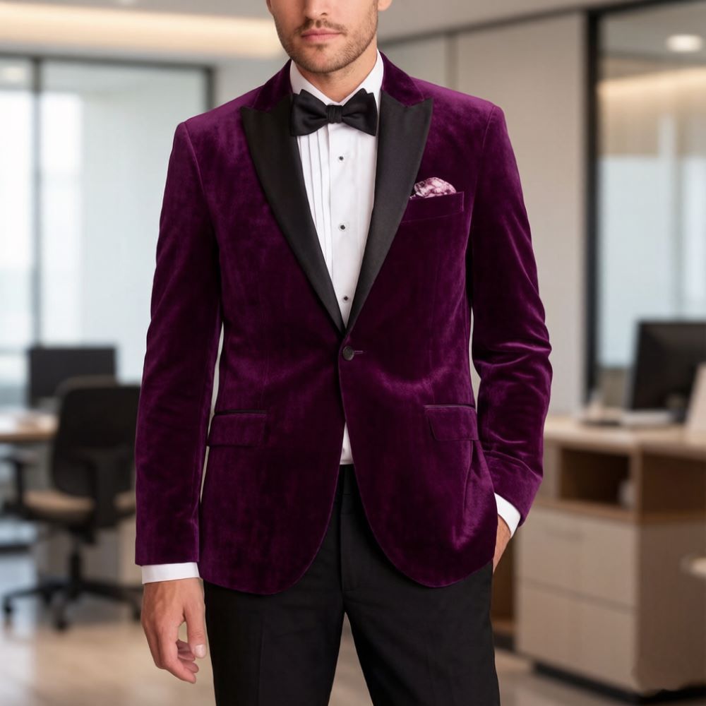 Samt-Anzüge für Herren Slim Fi – Men'S Formal Wear For Reception Bewertung und Preis