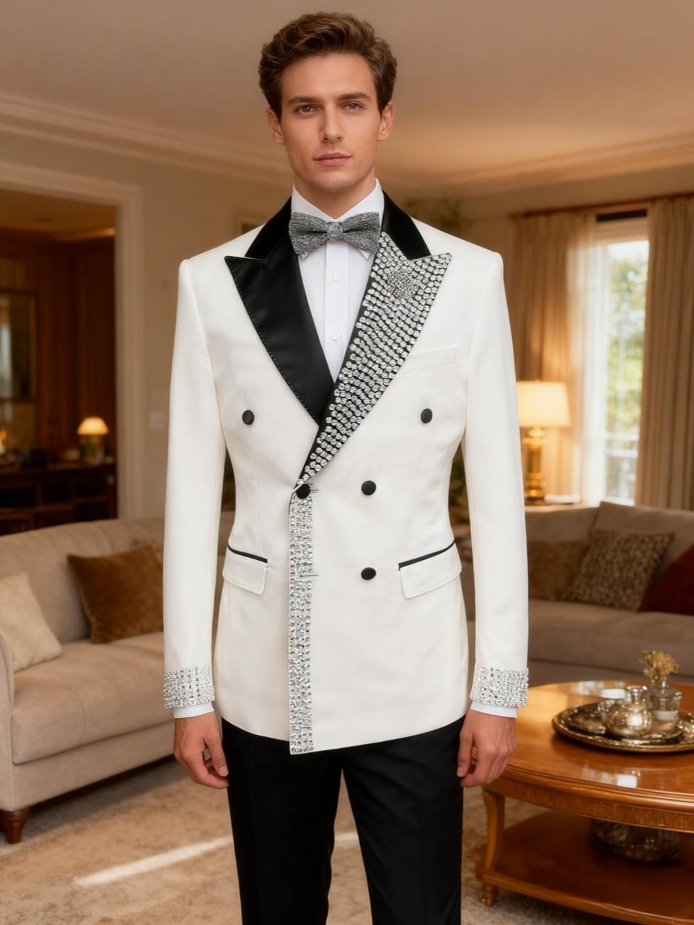 Schillernde, luxuriöse, perlen – Men'S Formal Wear For Engagement Bewertung und Preis